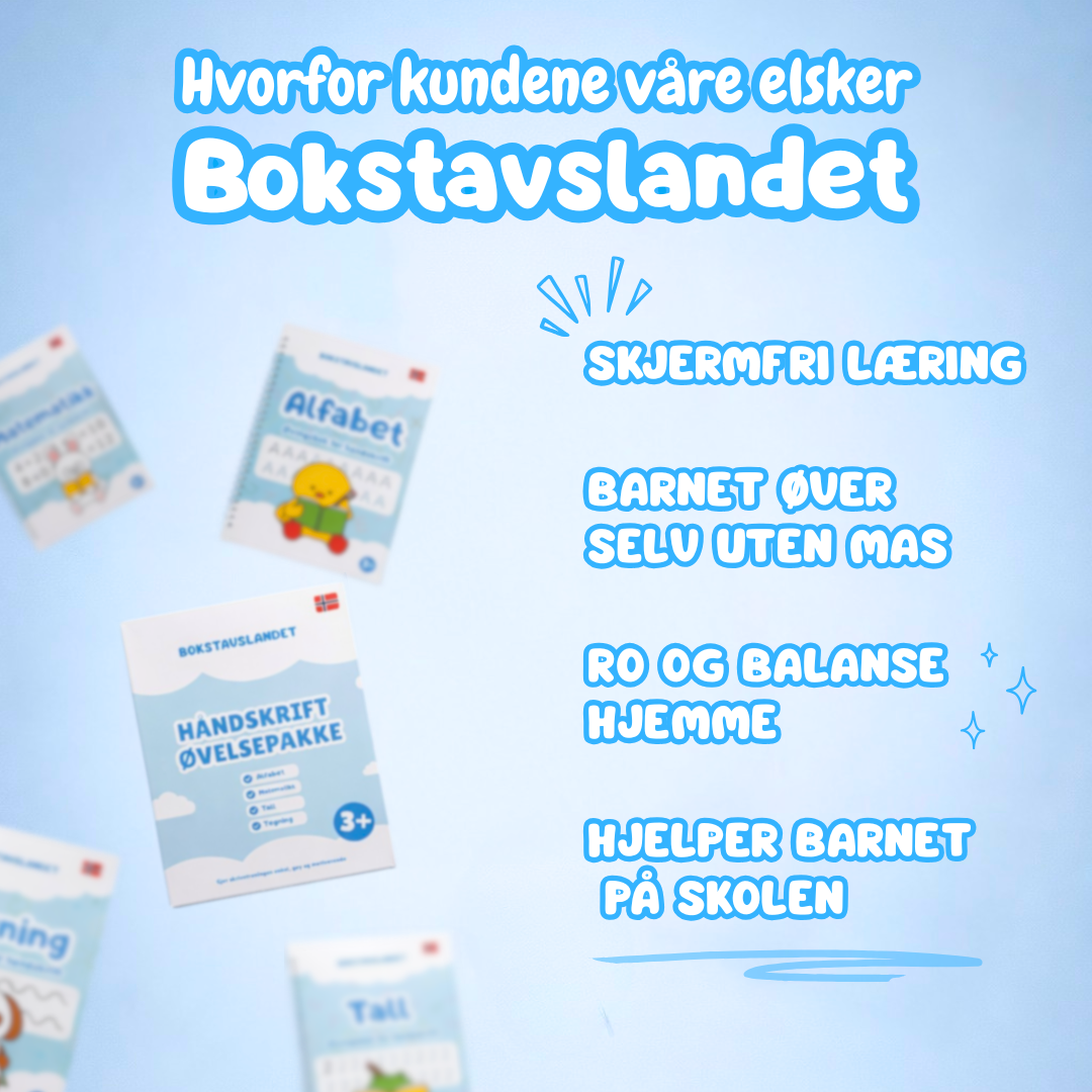 Bokstavslandet - Magisk øvingssett for håndskrift