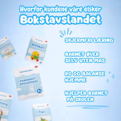 Bokstavslandet - Magisk øvingssett for håndskrift